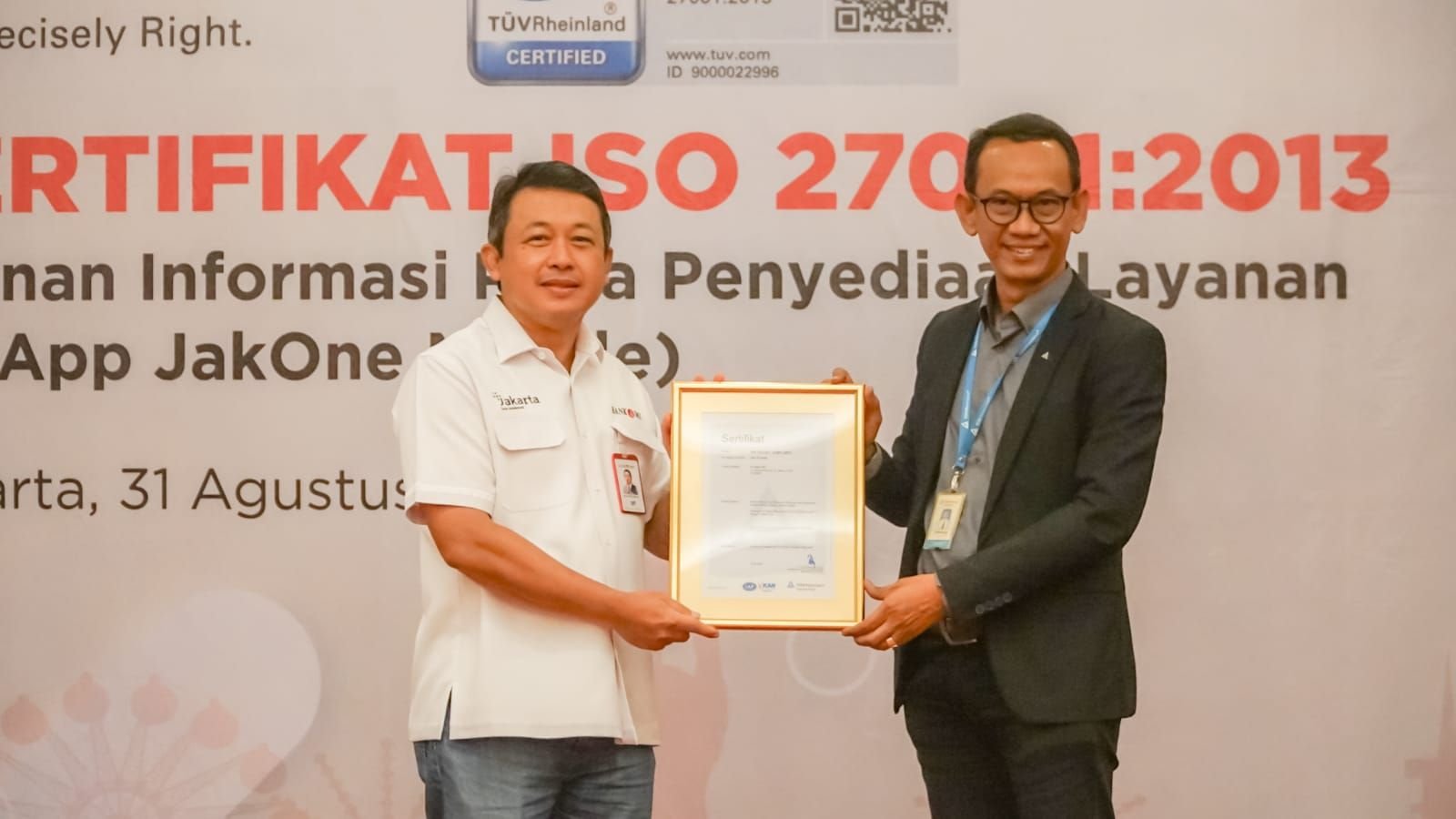 Bank DKI Receives ISO 27001:2013 for Providing JakOne Mobile Super Apps Services