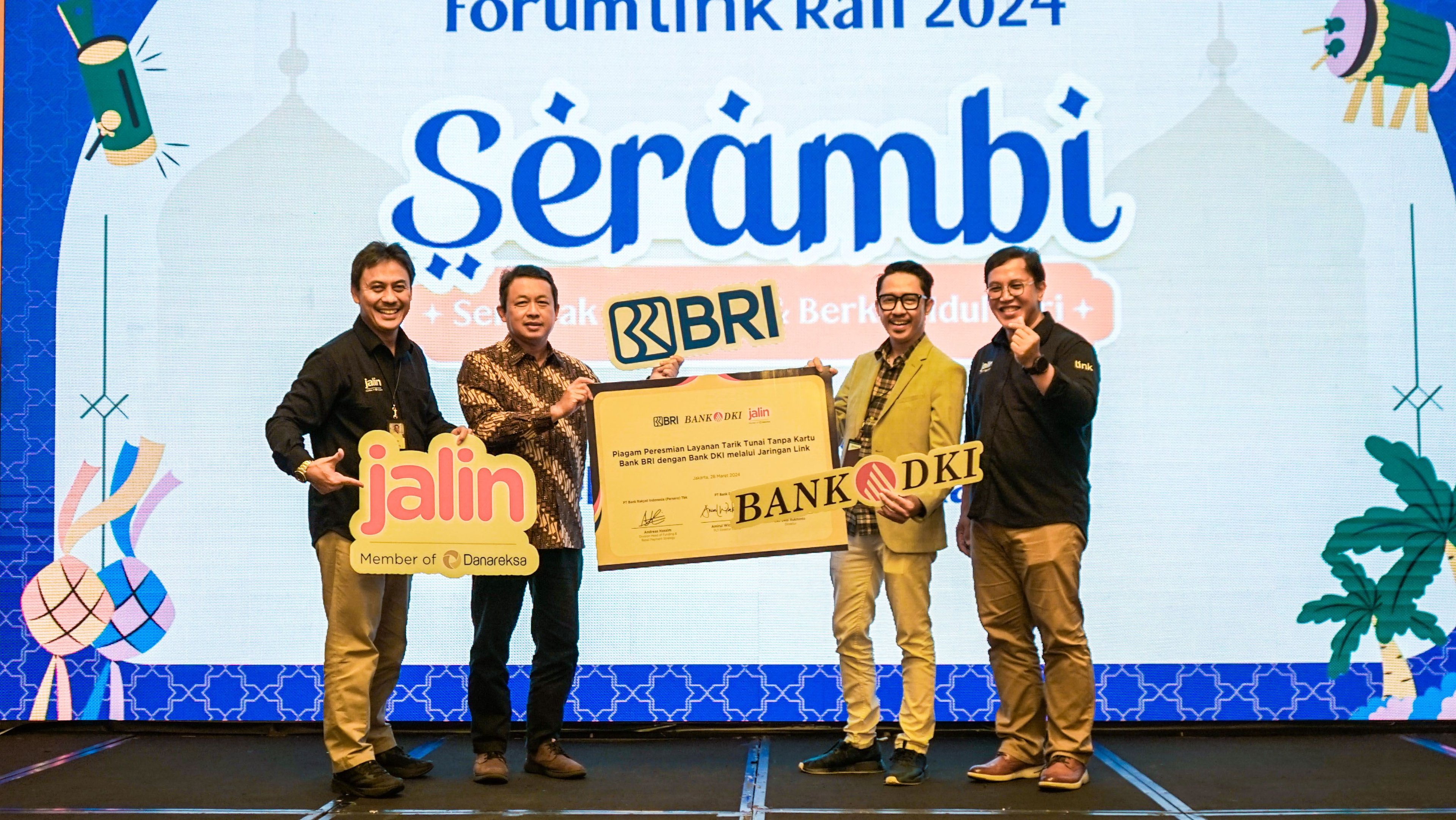 Collaboration between Bank DKI and PT Jalin Payment Nusantara, now Bank DKI customers can withdraw cash without a card at BRI ATMs