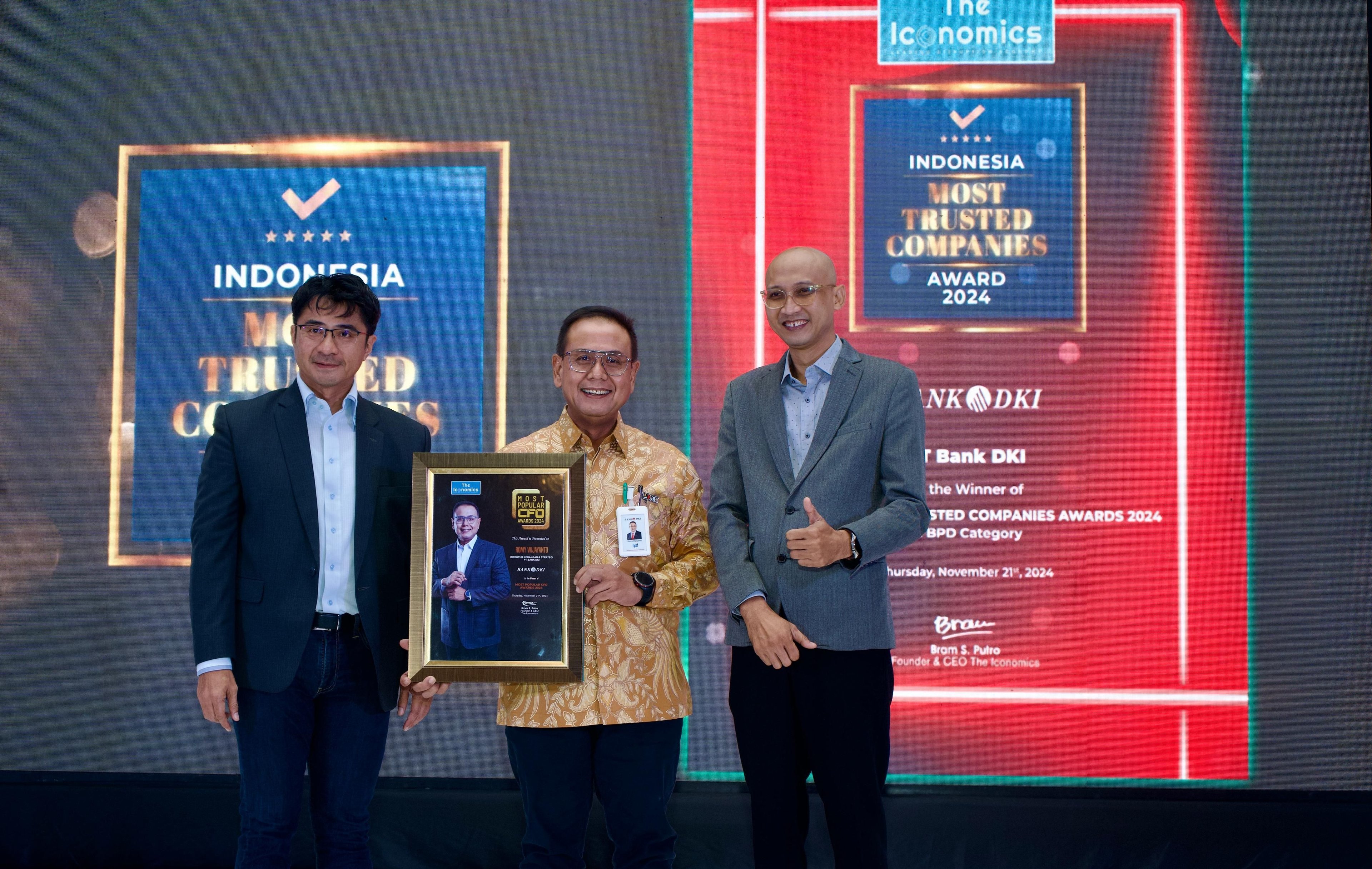 Bank DKI Director of Finance and Strategy Wins Most Popular CFO Awards 2024