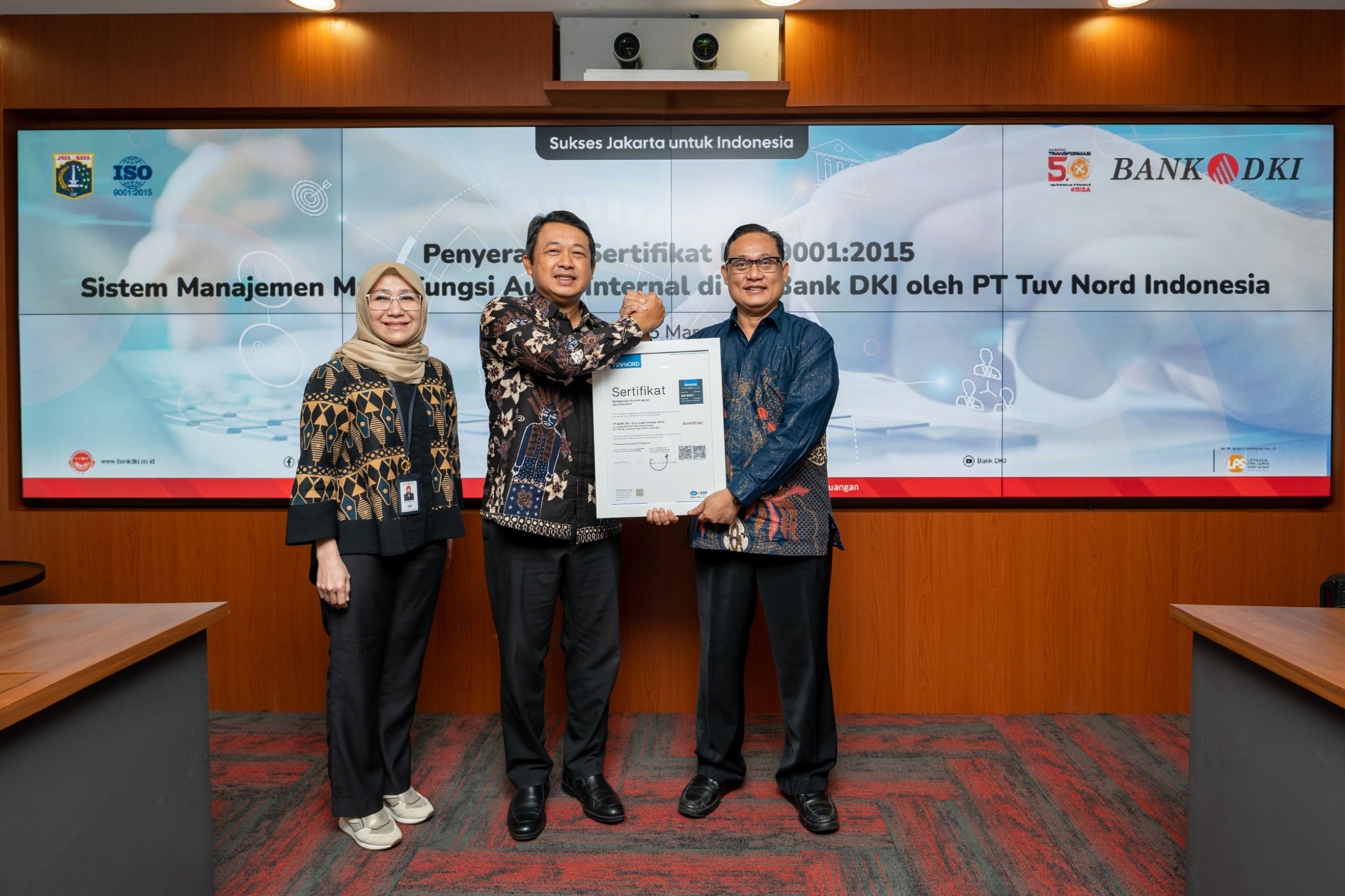 Bank DKI Achieves ISO 9001:2015 for Internal Audit Quality Management System