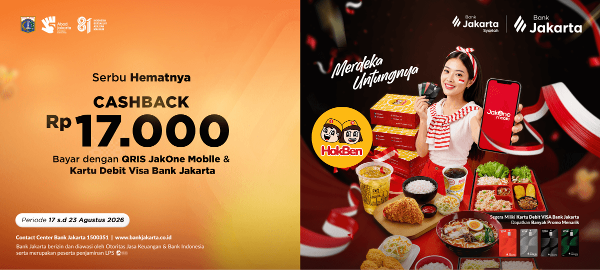 Grab the Savings, Get IDR 17.000 Cashback at HOKBEN 